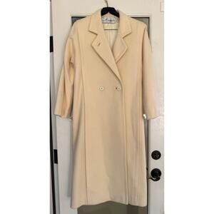 Vintage Mayfair of California Long Wool Coat  – Cream/Ivory – Medium